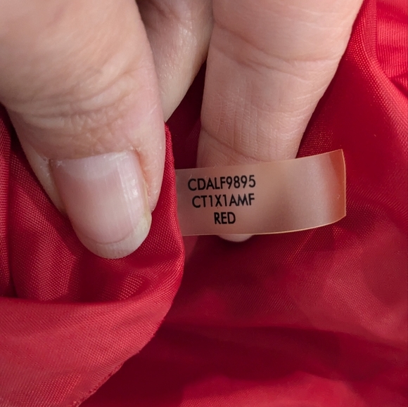 Calvin Klein Woman Red Sheath Dress Knee Length Sleeveless Ruffle Formal 8P - Picture 11 of 12